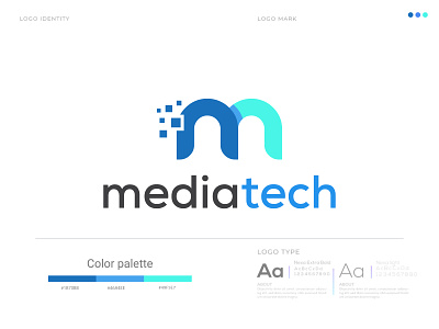 M letter modern logo | M+tech logo | M logo mark