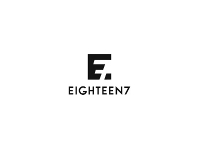 Eighteen7 (E-7) Minimal logo concept 7 logo black white logo black logo branding branding design design e 7 e logo e7 e7 logo graphic design icon logo logo design logo maker logos minimal logo minimalistic logo monogram logo one color logo