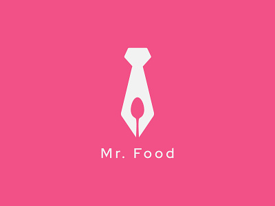 Mr. Food Logo - Food Logo - Negative space Logo branding branding design design food logo icon knife logo logo logo design logo designer logo maker logo mark logos luxury logo minimal logo monogram logo mr logo mr. logo negaative space logo resturant logo spon logo