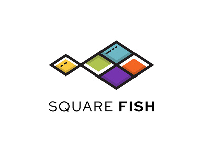 square Fish Logo design Concept abstract logo branding branding design design fish geometric logo fish logo fishing logo icon logo logo design logo idea logo mark logo sei logos monogram logo pictorial logo playful logo square square fish logo square logo