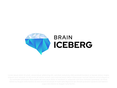 Brain Iceberg Logo concept