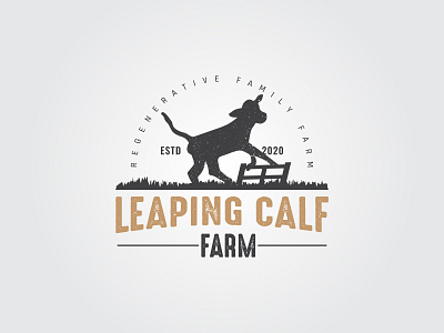 Leaping Calf Firm Vintage logo animal logo branding branding design calf logo combination mark logo cow logo design emblem logo firm logo graphic design icon illustration image logo logo logo design logos monogram logo old logo vintage vintage logo