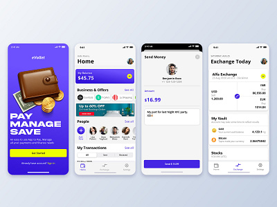 Wallet Mobile App UI Design - Exploration.