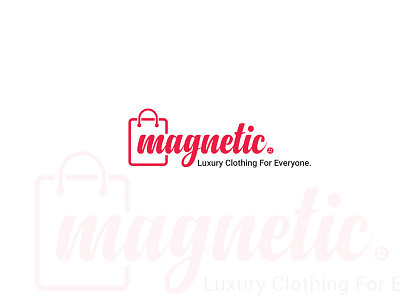 Magnetic E-commerce logo color design ecommerce graphic illustrator logo magnetic pink psd shopping