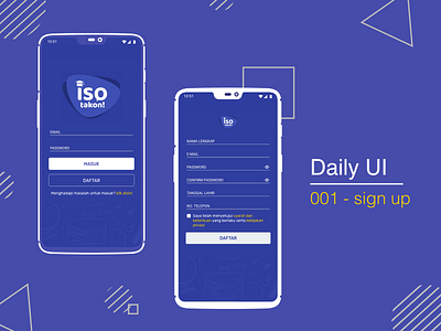 Daily UI - 001 - Sign Up dailyui dailyui 001 mobile app design