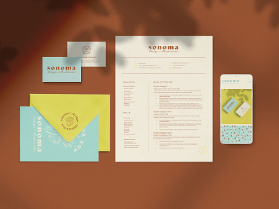 Sonoma - Personal Brand branding branding design color graphic design illustration illustrator logo mockup photoshop stationary