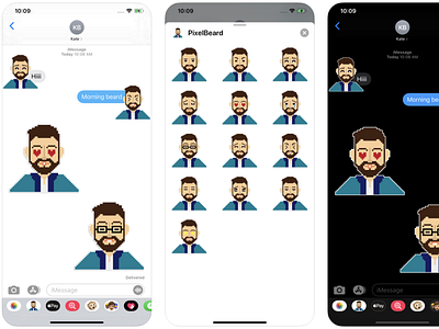 Pixel Beard — Stickers for iMessage 💭