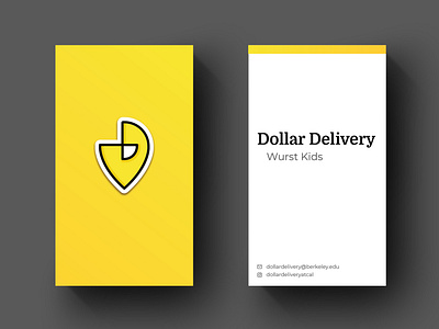 "Dollar Delivery" Business Card Mockup branding business card business card design delivery service design food delivery graphic design icon illustration kickstarter location pin logo mockup mockup design startup typography vector