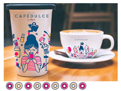 Cafe Dulce Rebrand branding graphic illustration product design