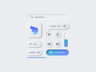 Video Component UI/UX app flat icons illustration ui ux