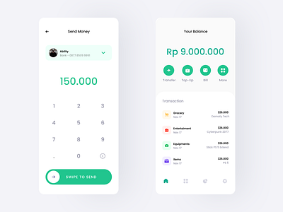 Eksploration UI Digital Wallet android app design flat icon ui