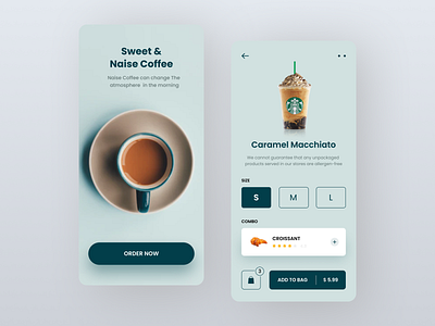 Exploration UI Coffee Order android app branding design flat ui