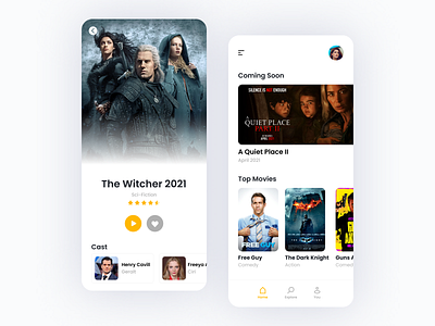 Movie Streaming android app design flat icon icons mobile mobile app ui ux