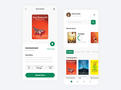 E-Book Mobile android app design flat illustration mobile mobile app typography ui ux