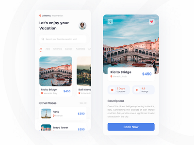 VacationYuk - Travel UI Design Mobile design icons minimal mobile mobile app travel traveling typography ui uiux ux