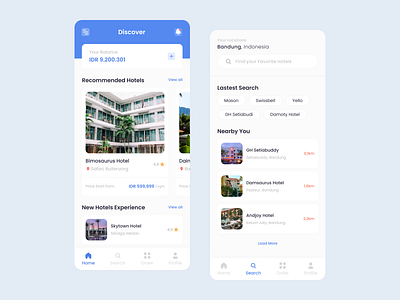 Hotel App - UI Design app design hotel mobile ui ux