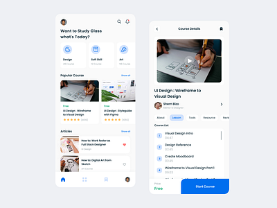 Online Course App - UI Design