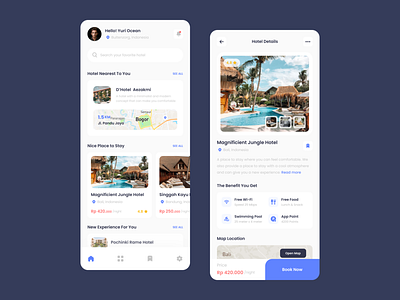 Nginepkuy - Booking Hotel App android app design home hotel house mobile ui ux