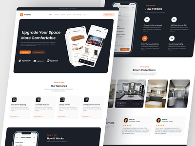 AekiShop - Furniture Marketplace Landing Page