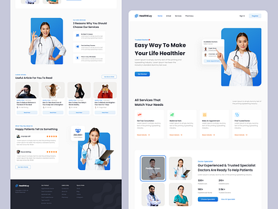 HealthKuy - Health Landing Page Design consultation design doctor doctor consultation health healty landing page nurse ui ui design