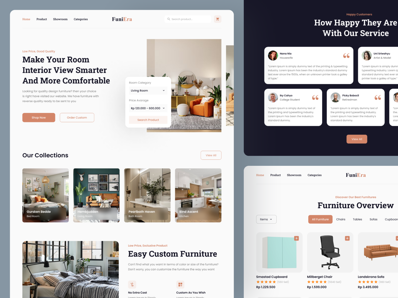 FuniEra - Furniture Marketplace Landing Page by Damoty Pixel on Dribbble