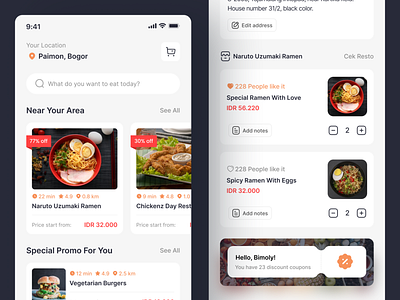 Mangan - Online Food Delivery Mobile Design