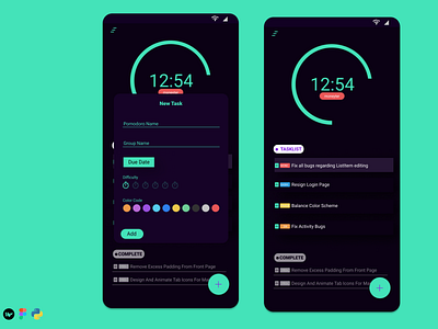 Pomodoro App Concept figma pomodoro productivity ux