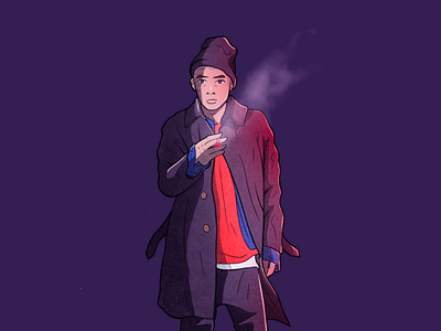 Smoke character design drawing fashion illustration procreate