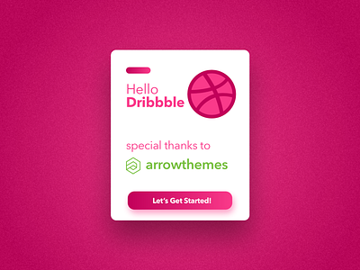 Welcome Dribbble thank you welcome