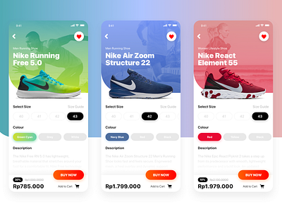 Nike Shoes Product Detail Exploration nike product details prototype shoe ui user experience user interface ux