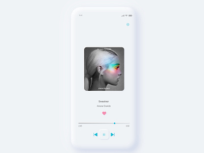 Music Player - soft UI mobile design mobile ui music app neumorphic neumorphism soft ui white