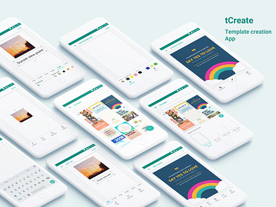 Template Creation App android app dailyui desiginspiration flat design material design minimal template trends ui ux ux design white