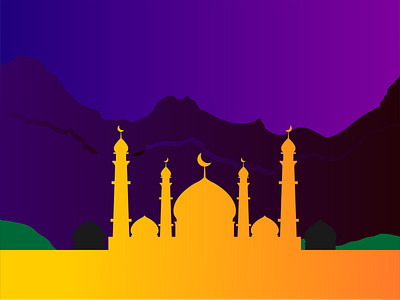 mosque islamic ramadhan backgrounds vector background characterdesign graphic design vector