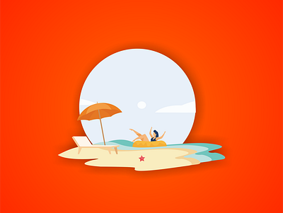 weekend relaxed beach illustration characterdesign characters graphic design illustration vector