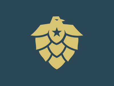 Eagle/Hop Badge badge beer branding brewery eagle hop logo police