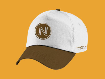 Nebraska Malt Cap agriculture branding brewing growth hat logo malt n nebraska prairie