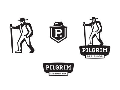 Pilgrim Brand branding camp climb design hike logo outdoors p pilgrim play