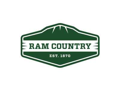Ram Country badge colorado state university csu foothills fort collins green horsetooth mountains outdoors