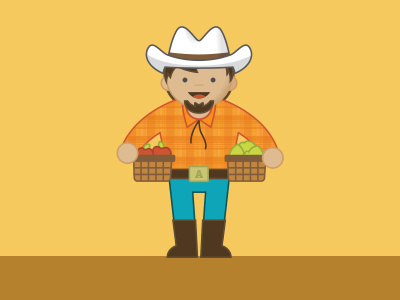 Farmer Illustration aggie agriculture colorado csu farmer food orange rancher