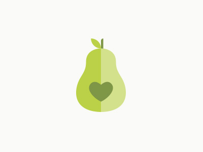 Kendall Reagan Nutrition Center – Logomark care colorado food green heart holistic love nutrition pear