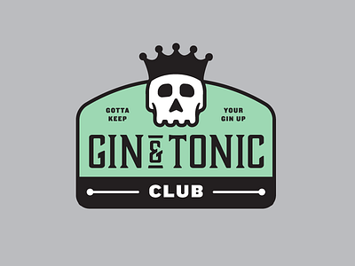 Gin & Tonic Club - Spring Sessions alcohol badge chin club crown gin green mint skull spring tonic