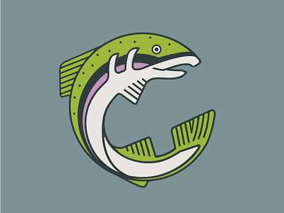 Rainbow Trout Illustration & Shirt apparel fish fishing flyfishing illustration minimalism rainbow river sage trout