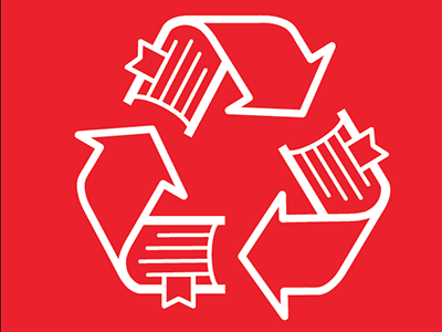 Reuse Books illustration symbol