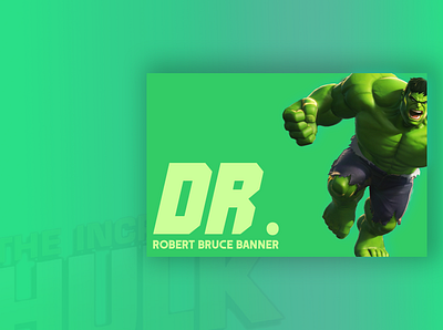 Businesscard for The Hulk colors contest design fonts gradient graphic graphicdesign green hulk photoshop