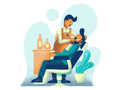 Barber Shop at the Whiskey Show barber barbershop color colour draw drawing illustration procreate show whiskey whisky
