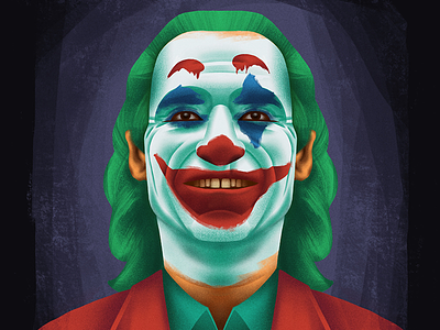 Joker art comics dc dccomics digital illustration joaquin joker painting phoenix portrait procreate