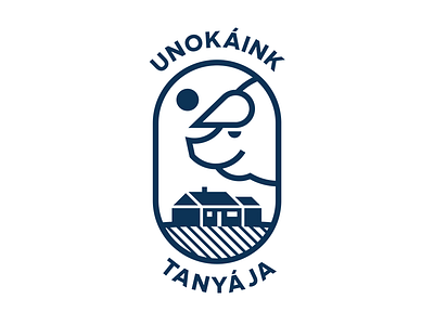 Unokáink Tanyája logo animal branding farm hungarian icon illustration logo logodesign pig vector