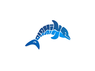 Dolphins blue design dolphins doodle fish illustration lettering letters leyonaga logo logotype typography