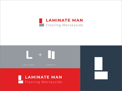 Laminate Man Flooring Logo Concept