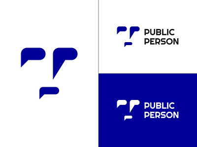 PUBLIC PERSON brand bubble face identity idolize irakli dolidze logo mark p person public speech symbol visual